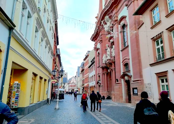 A road trip through Europe paved streets Mainz Germany