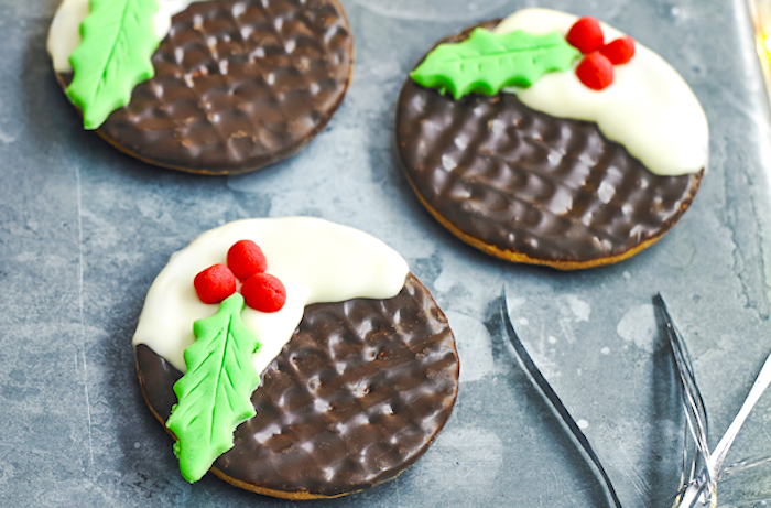 10 fun Christmas recipes for kids Chocolate Digestive Christmas Puddings