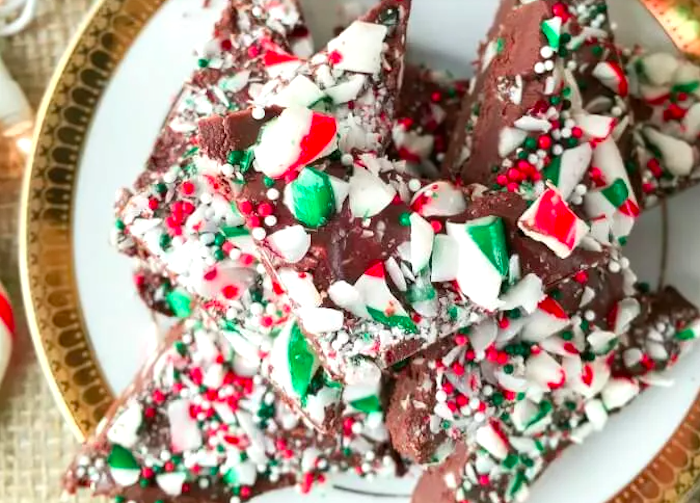 10 fun Christmas recipes for kids Peppermint Candy Cane Chocolate Bark