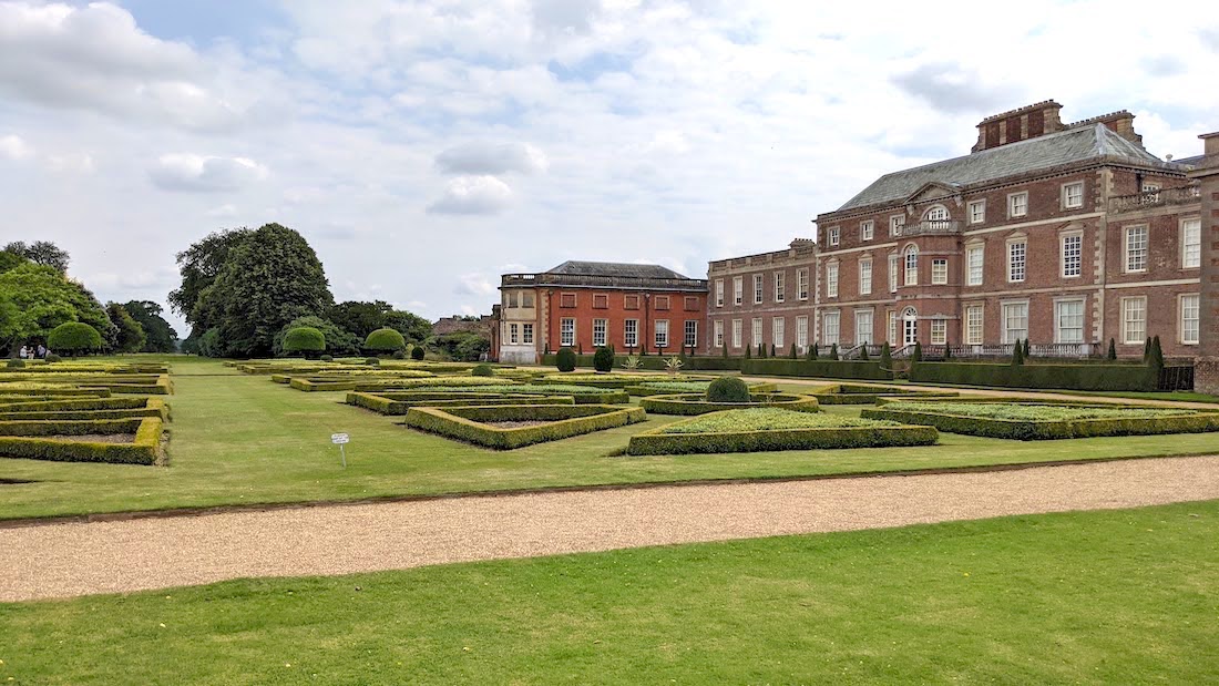 A day out at Wimpole Estate National Trust Parterre and Wimpole Hall from afar