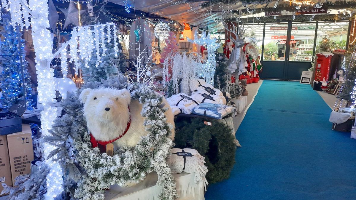 A visit to Santa’s Grotto at Smith’s Garden Centre Christmas decorations