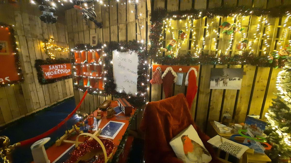 A visit to Santa’s Grotto at Smith’s Garden Centre toy making