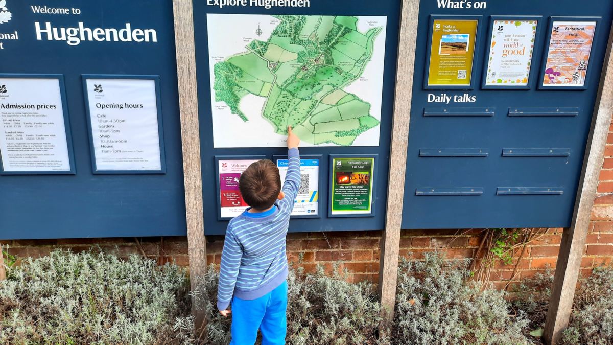 A day out at Hughenden, National Trust map