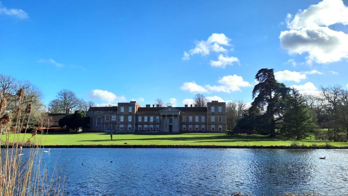 A day out at The Vyne, National Trust view of the house from the lake