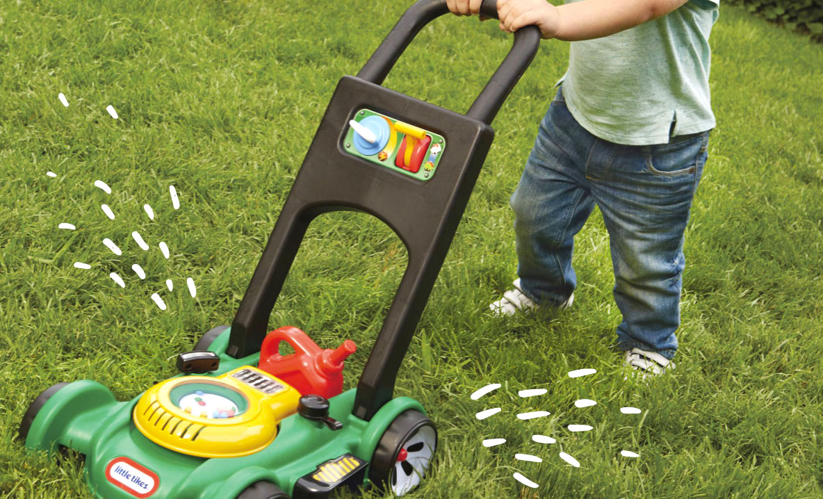 Gift ideas for 2 year old boys Little Tykes Gas n Go Mower