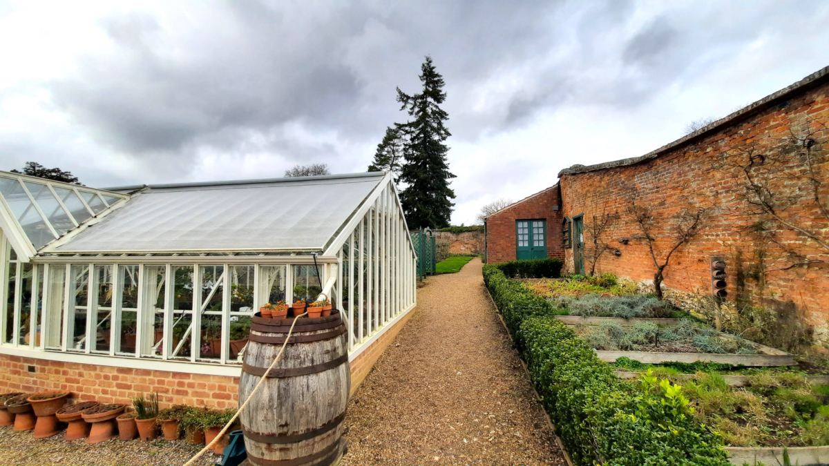 Greys Court National Trust walled garden greenhouse
