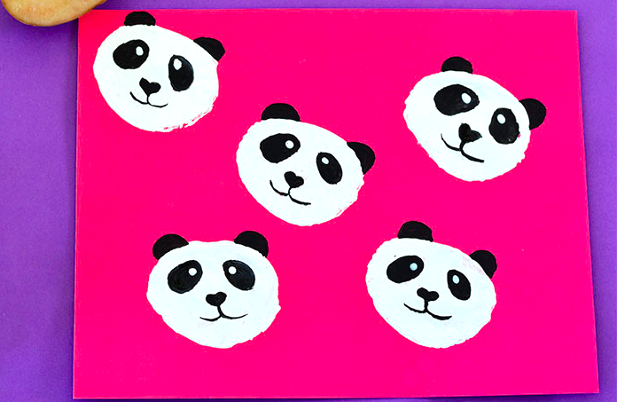 10 easy arts and crafts activities for kids to do this summer Potato Stamped Pandas