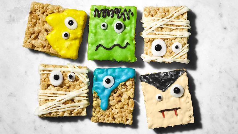 10 easy Halloween treats to make with kids Monster marshmallow rice pop treats