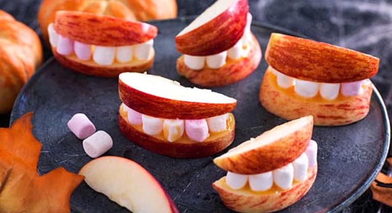 10 easy Halloween treats to make with kids Zombie apple teeth