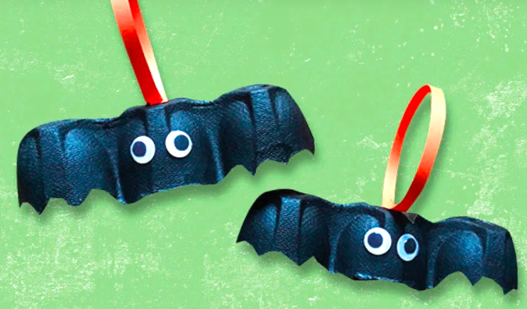 10 easy Halloween crafts for kids Eggbox Bats