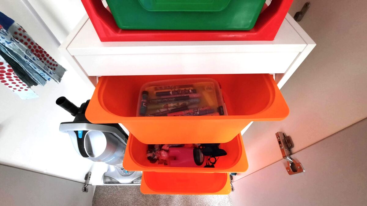 A kid's wardrobe reorganisation project kids storage boxes after