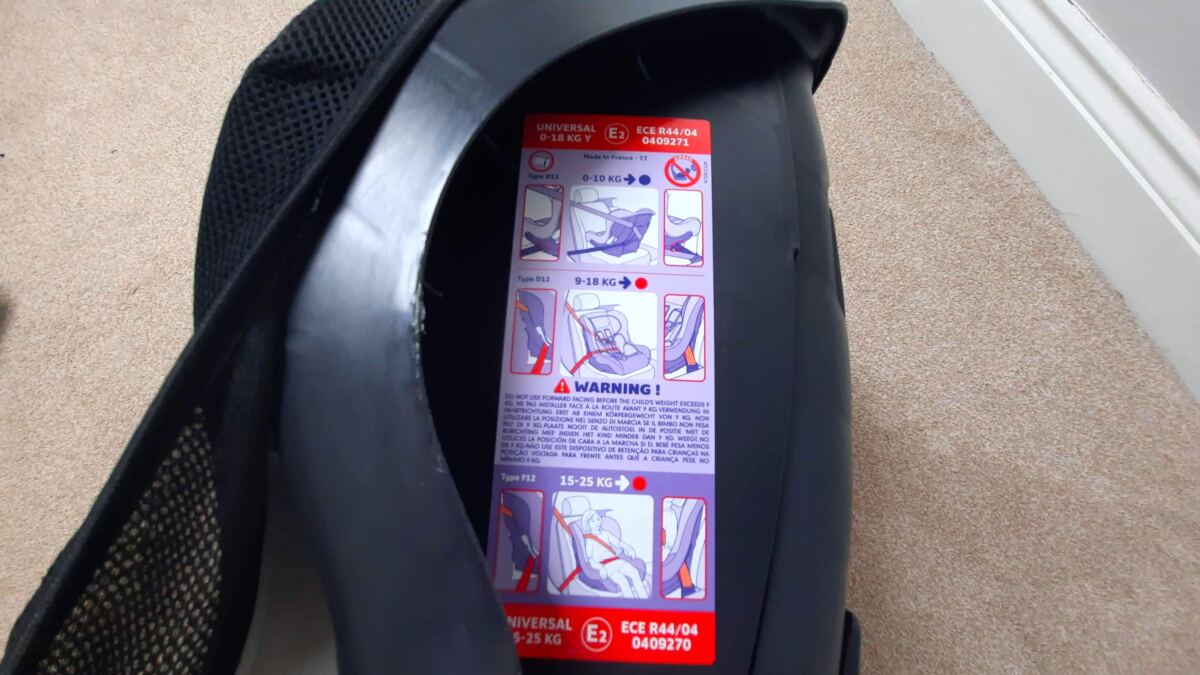 Nania Trio Car Seat Review safety guideline