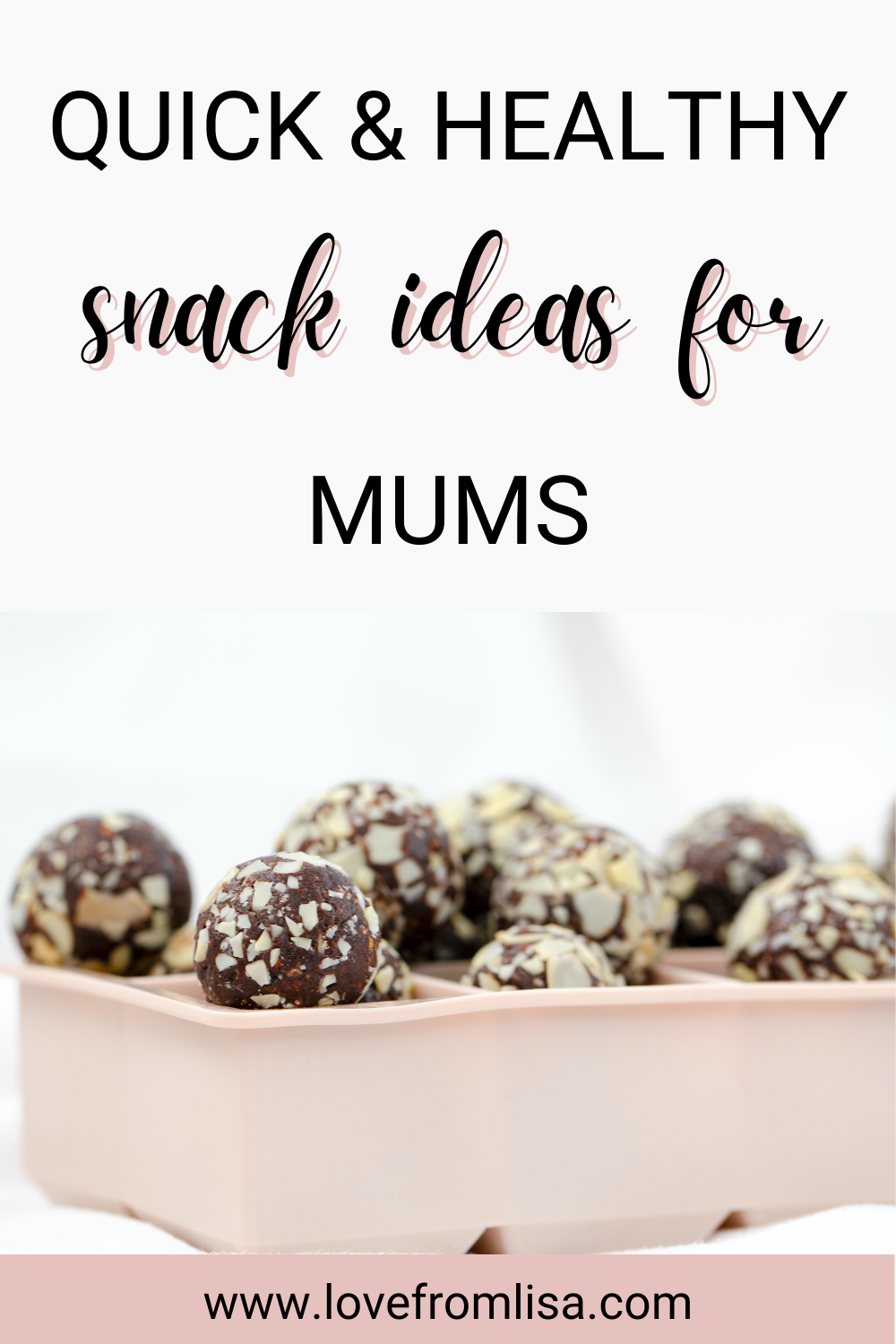 Quick and healthy snack ideas for mums, including savoury and sweet snack ideas that are easy to make, require little to no prep, and are perfect for on the go.