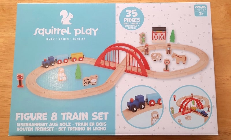 Squirrel Play Wooden Train Set Review box