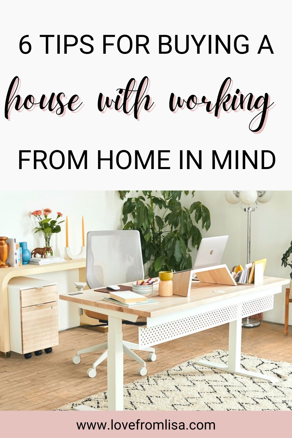 Working from home tips an office with plants