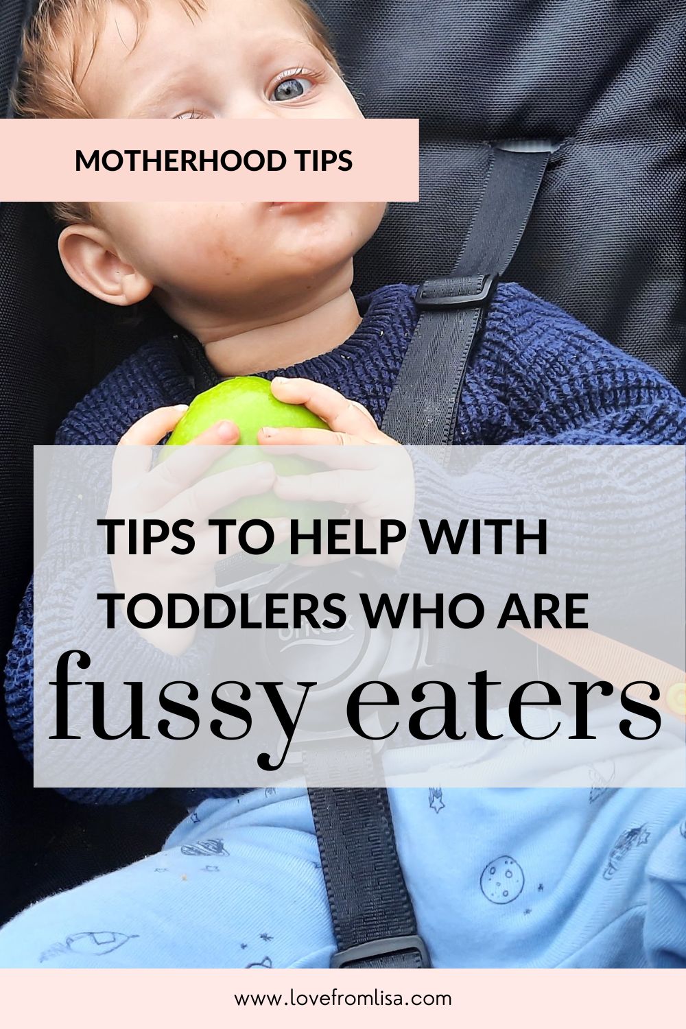Tips to help with toddlers who are fussy eaters Pinterest graphic