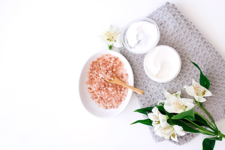 Face cream and bath salts - beauty solutions for mums.