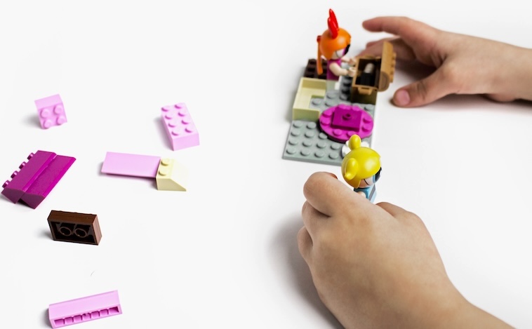 Pieces of Lego - items you can declutter before Christmas.