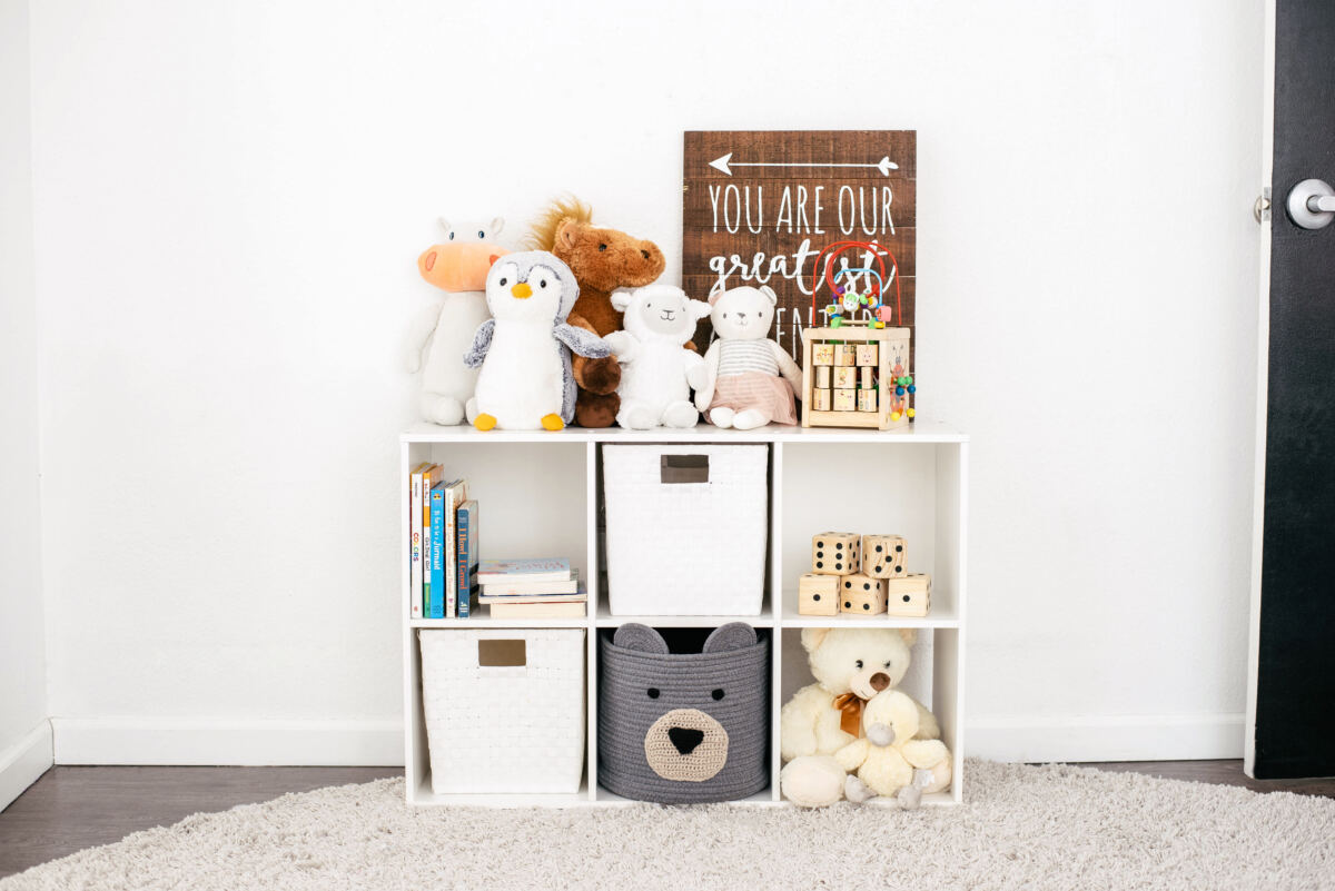 Ways to declutter your kid’s room - storage box with toys in it